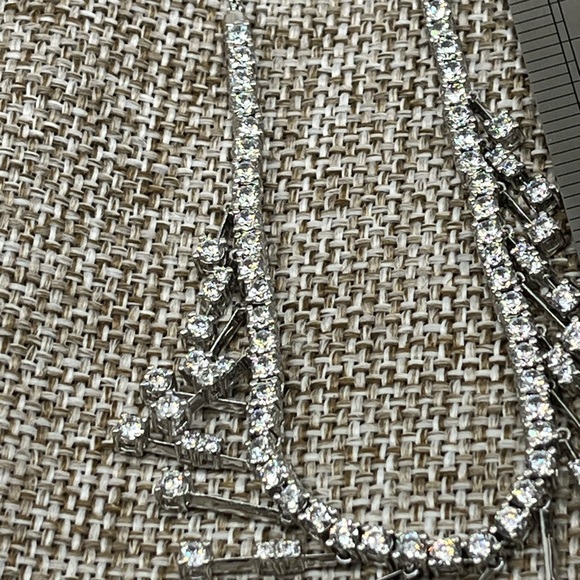 Vintage Epiphany Diamonique Sterling Silver Necklace 16-18" Adjustable - Picture 8 of 16